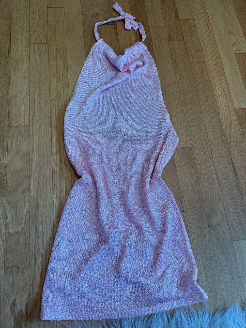 pink sequin outcast dress